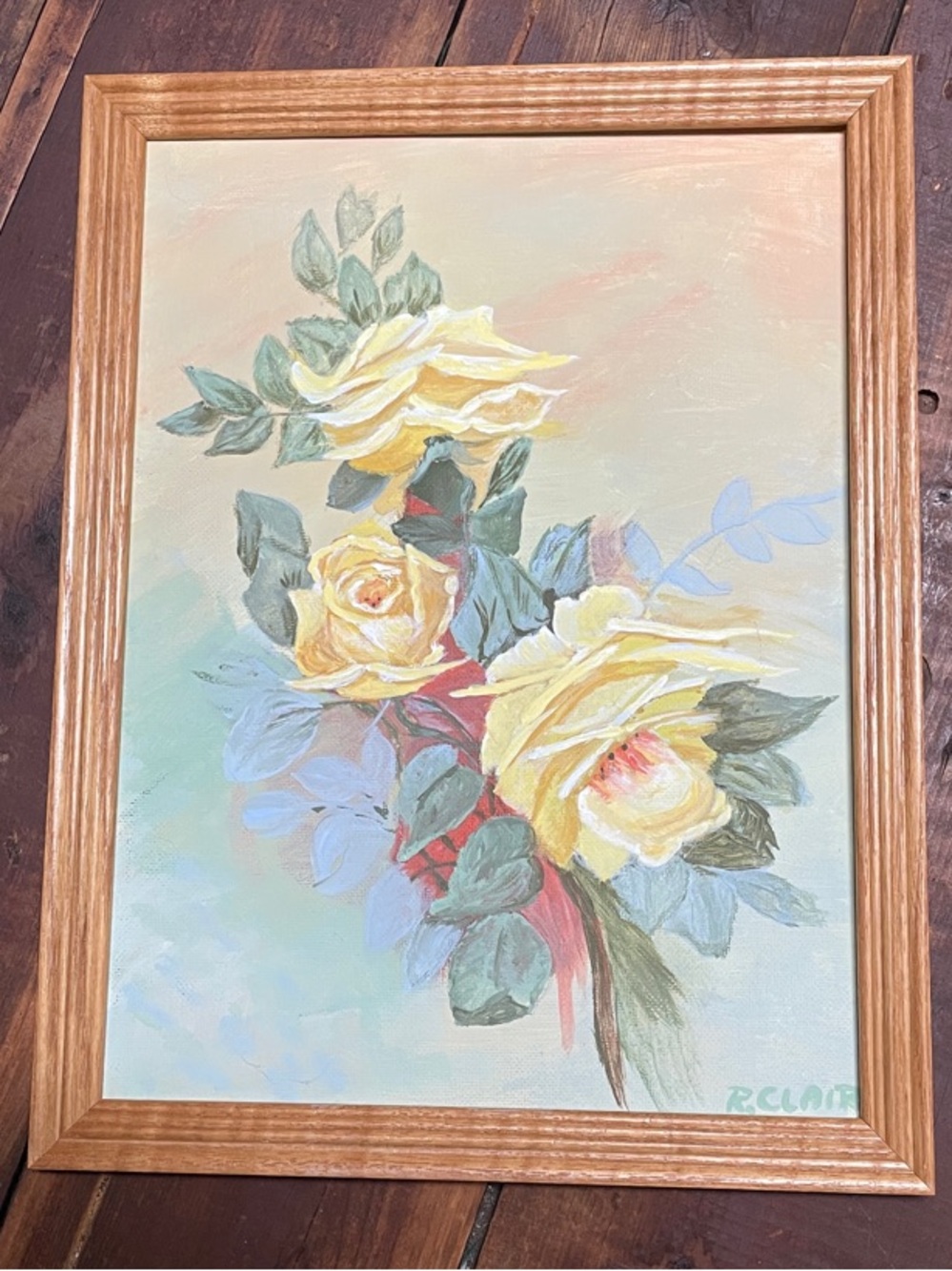 Yellow Rose Trio with Blue-Green Foliage
